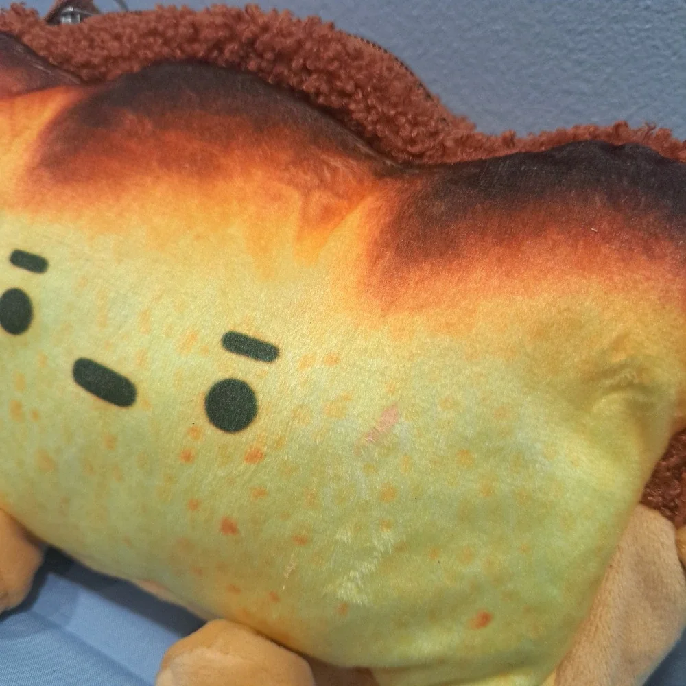Plush Burnt Toast Character‎ Crossbody Bag Brown Yellow Bag Whimsy Kidcore